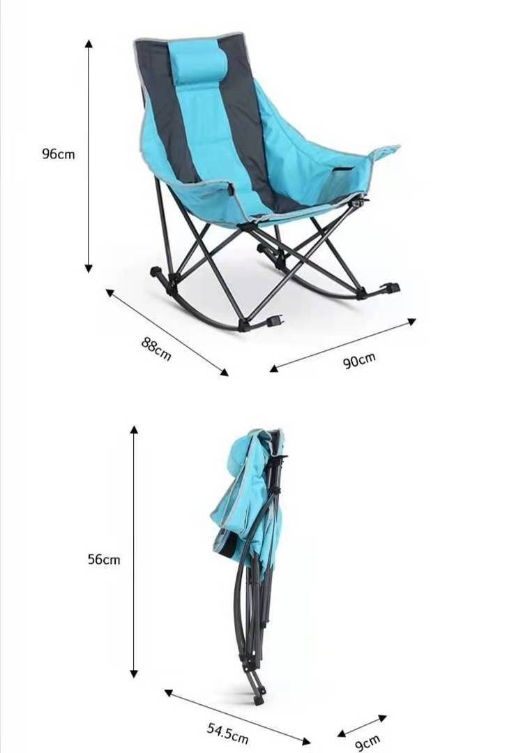 Rocking Chair  Outdoor Folding  Camping Chairs Portable Picnic Chair Foldable with heat cushion