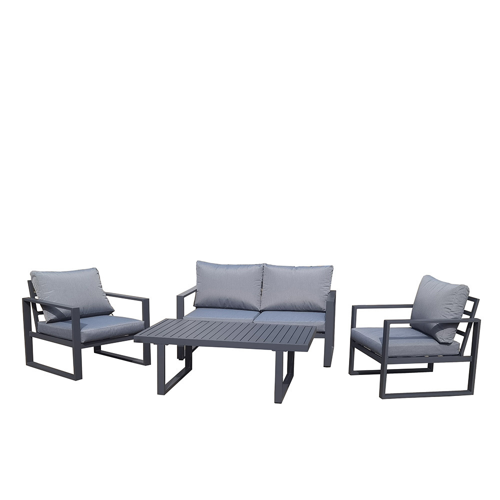 luxury outdooraluminum 3pcs rope bistro set for hotel leisure home  dining coffee table and chairs garden patio furniture