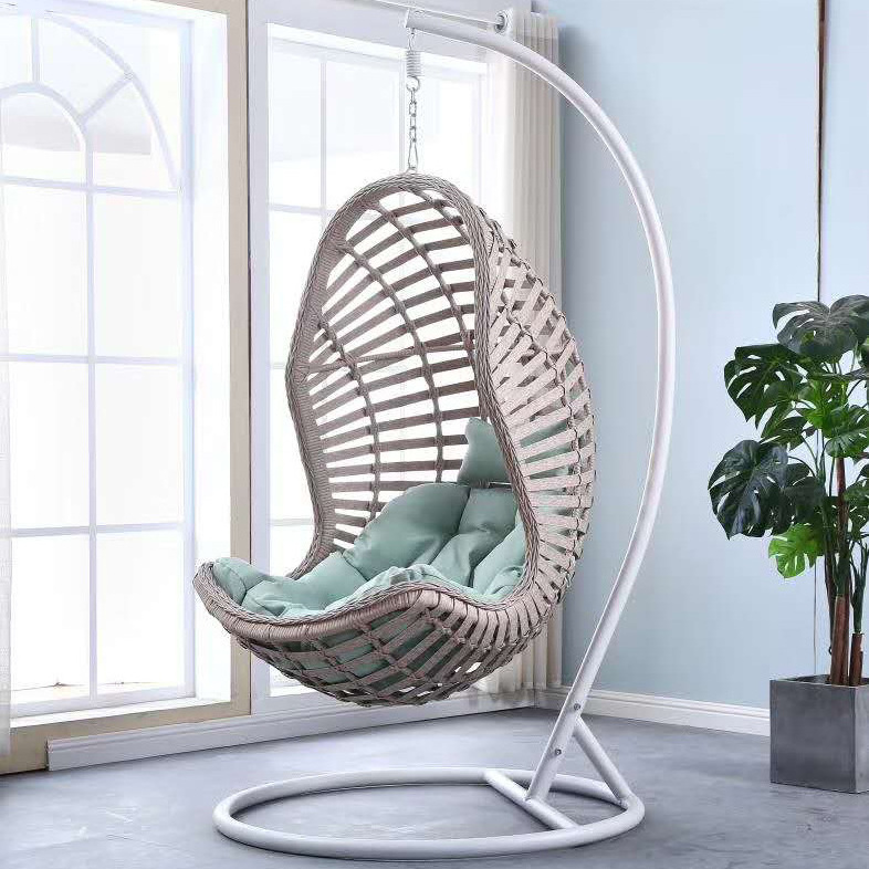 best seller patio PE rattan hanging chair swing PE wicker outdoor hanging chair basket egg swing outdoor furniture garden sets