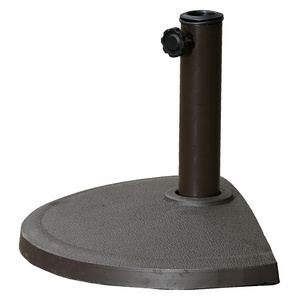 Customized 10KG Outdoor Half Round Resin PE Cement Umbrella Base For Cafe Beach Patios