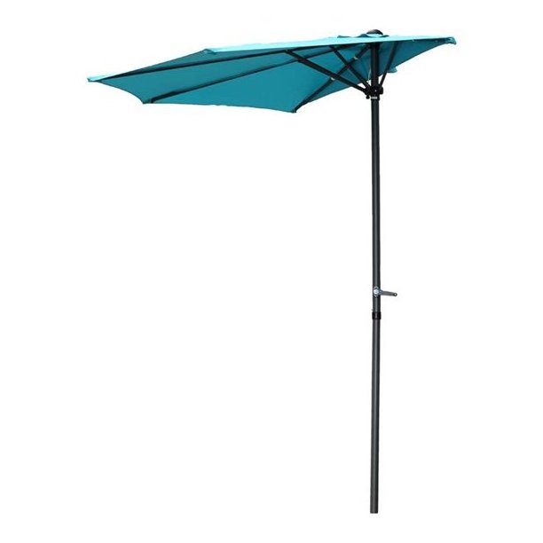 2.7m/3m Hand Rocker Crank Umbrella Balcony Wall Umbrella Garden Market Half Umbrella