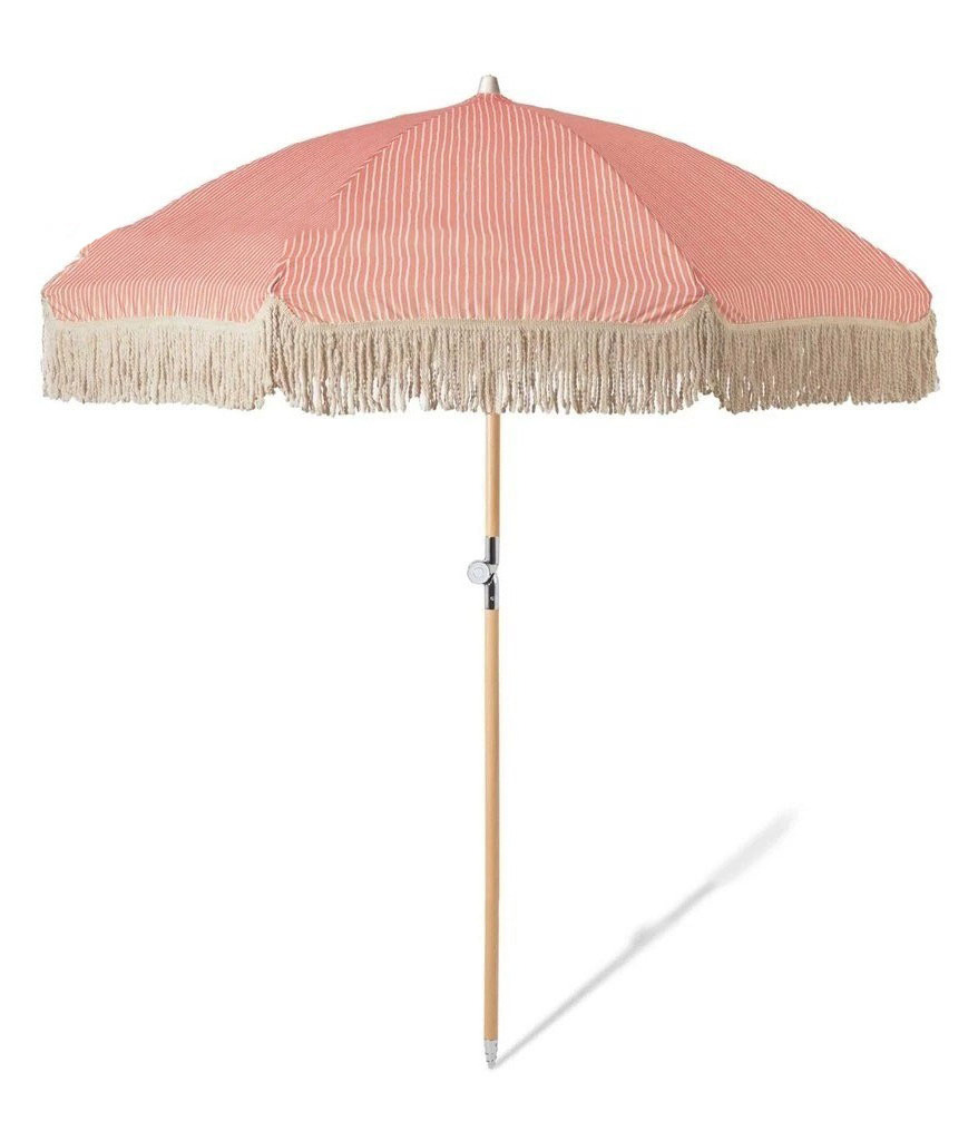 New design outdoor furniture waterproof   Outdoor Tassel Umbrella Push Button Tilt beach umbrella  parasol