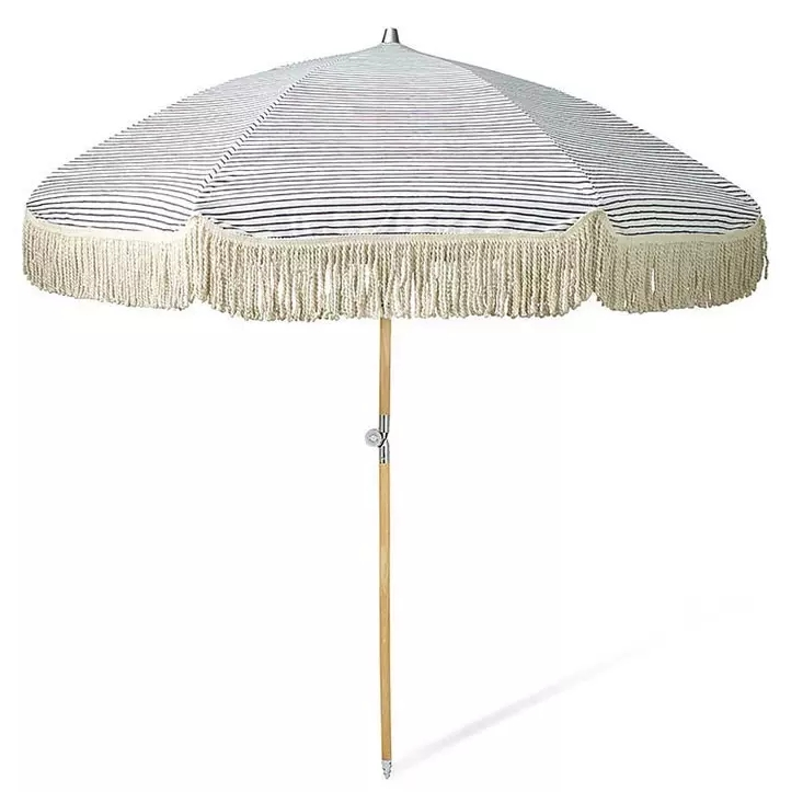 New design outdoor furniture waterproof   Outdoor Tassel Umbrella Push Button Tilt beach umbrella  parasol