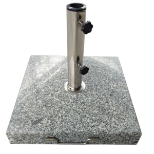 35KG Marble Umbrella Base With Stainless Steel Hand Ring Granite Umbrella Base Adapter With 4 Wheels