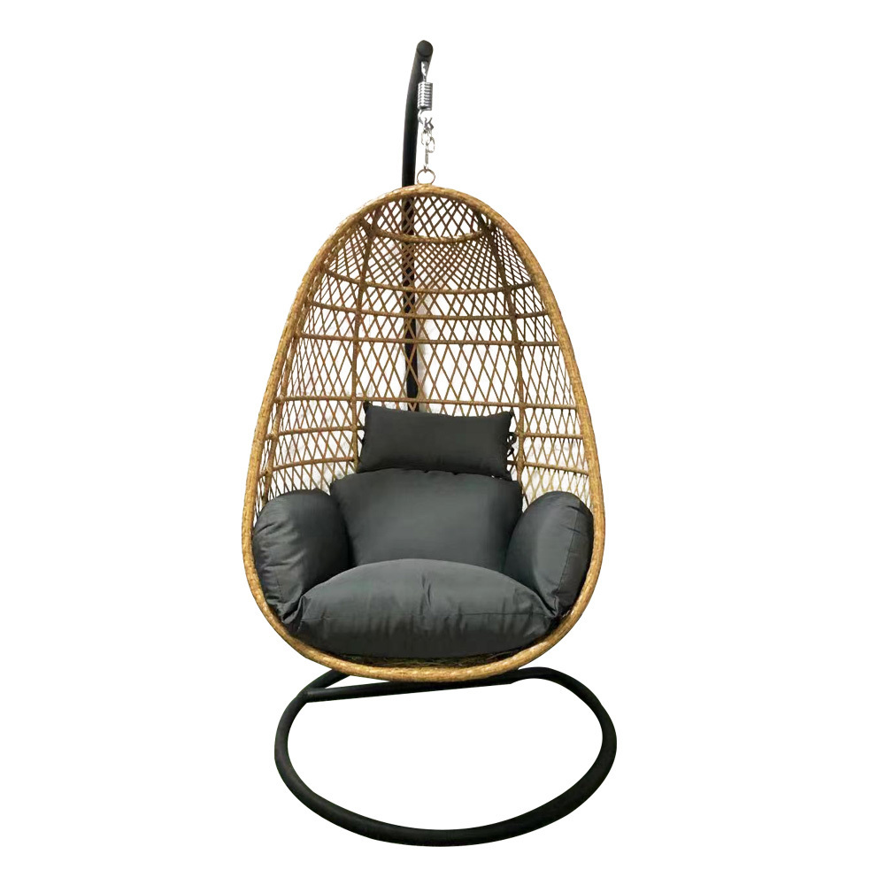 luxury hanging chair patio PE rattan swing PE wicker swing hammock chair indoor and outdoor garden furniture