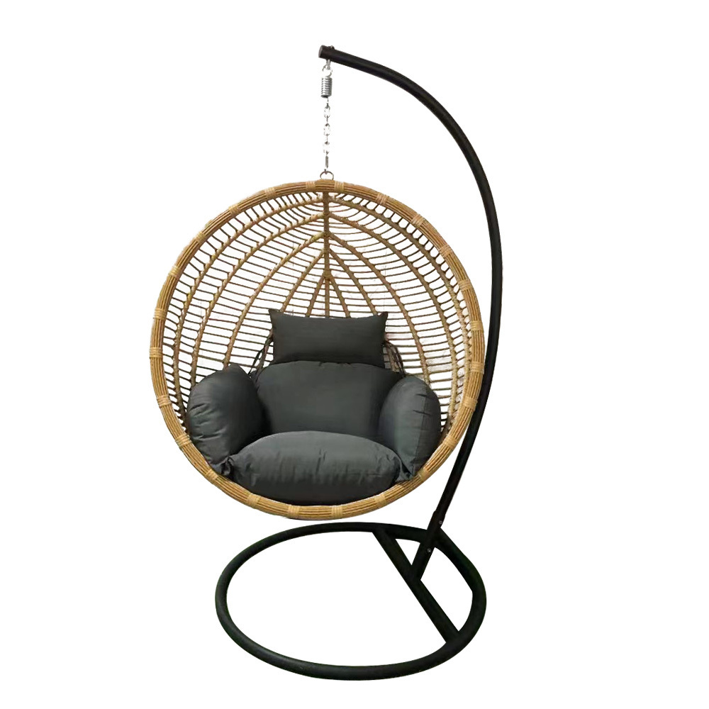 luxury hanging chair patio PE rattan swing PE wicker swing hammock chair indoor and outdoor garden furniture