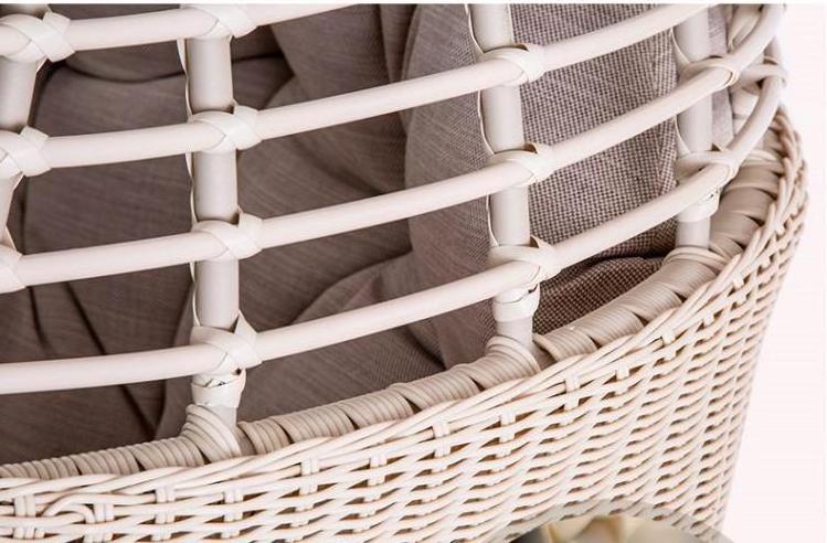 Casual hanging basket rattan chair adult indoor swing Nordic outdoor balcony rattan woven lazy hanging chair