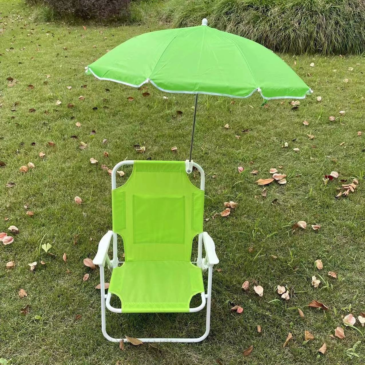 Children's outdoor portable Folding chair with sun umbrella