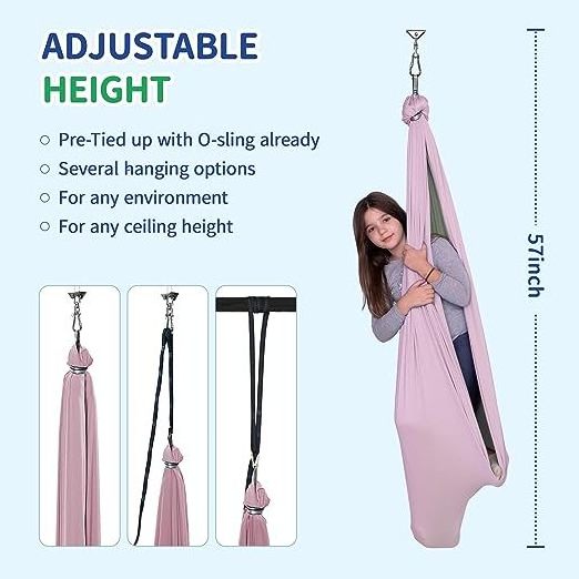 360 Rotary Hook for Healing  Sensory swing input Therapy yoga Hammock Swing for Kids