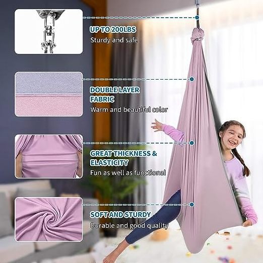 360 Rotary Hook for Healing  Sensory swing input Therapy yoga Hammock Swing for Kids