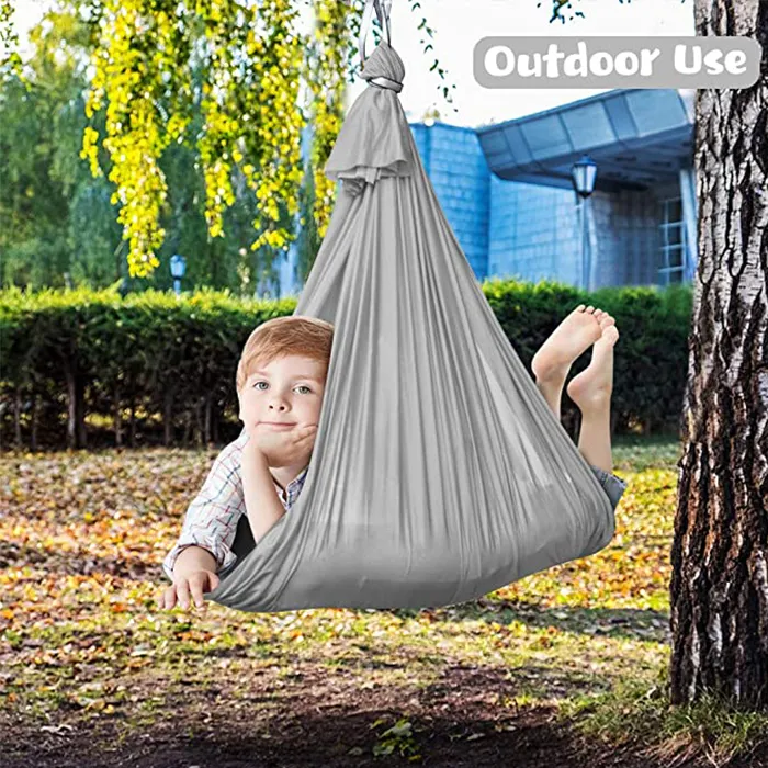 Sensory Therapy Swing Indoor 360 Swivel Hanger Hardware Double-Layer Hammock Sensory Swing For Kids To Play