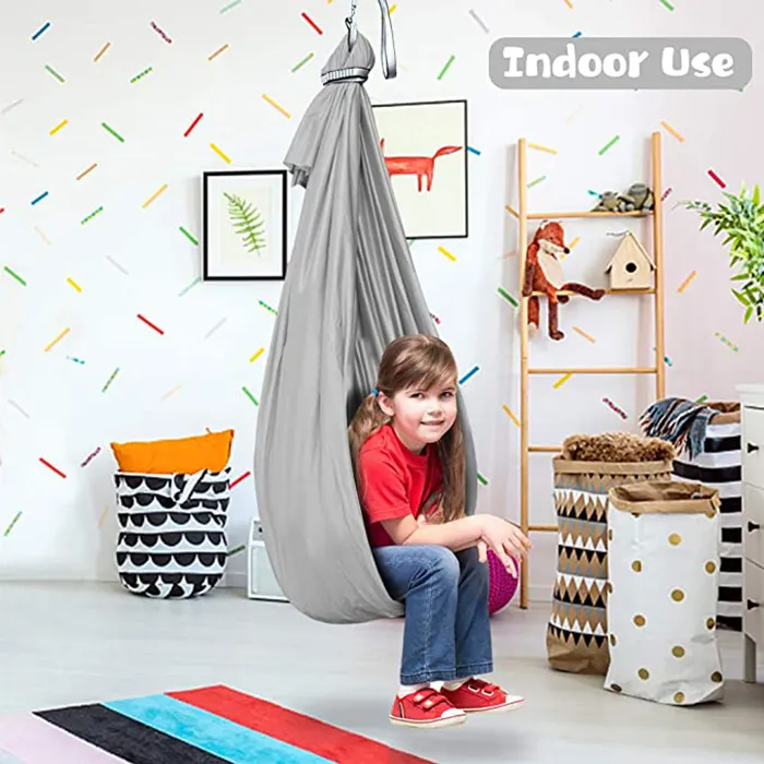 Sensory Therapy Swing Indoor 360 Swivel Hanger Hardware Double-Layer Hammock Sensory Swing For Kids To Play