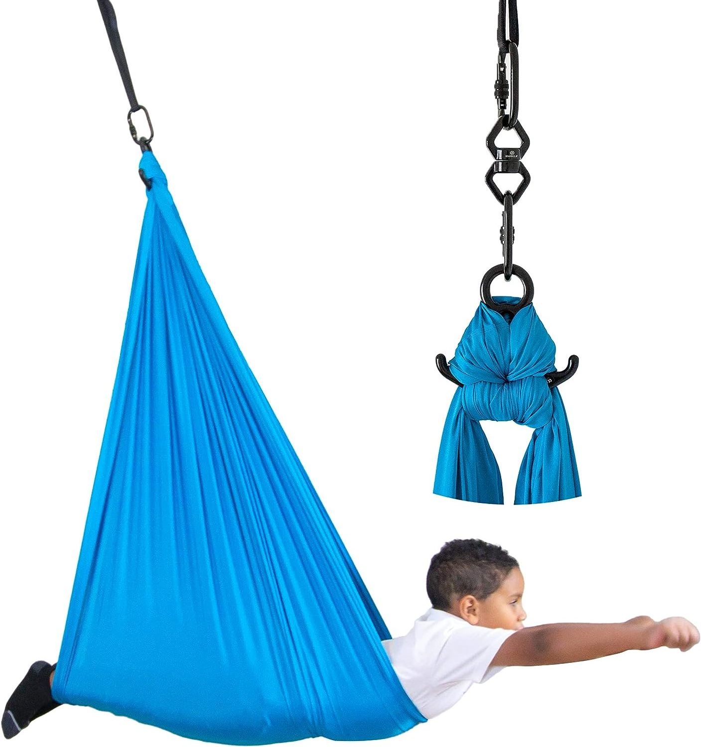 Amazon Sensory Therapy Swing For Kids Indoor 360 Swivel Hanger Hardware Double-Layer hanging Hammock outdoor To Play