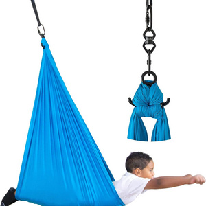 Amazon Sensory Therapy Swing For Kids Indoor 360 Swivel Hanger Hardware Single Double-Layer Hanging Hammock To Play