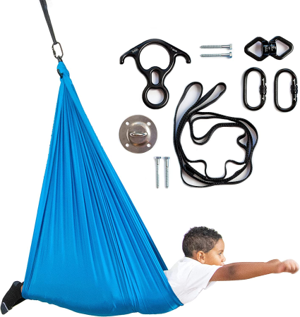 200LB Rescue Sensory Therapy Swing Double Layers Yoga Hanging Hammock 360 Rotating Sensory Swing For Kids