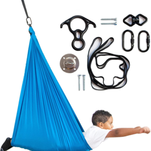 200LB Rescue Sensory Therapy Swing Double Layers Yoga Hanging Hammock 360 Rotating Sensory Swing For Kids