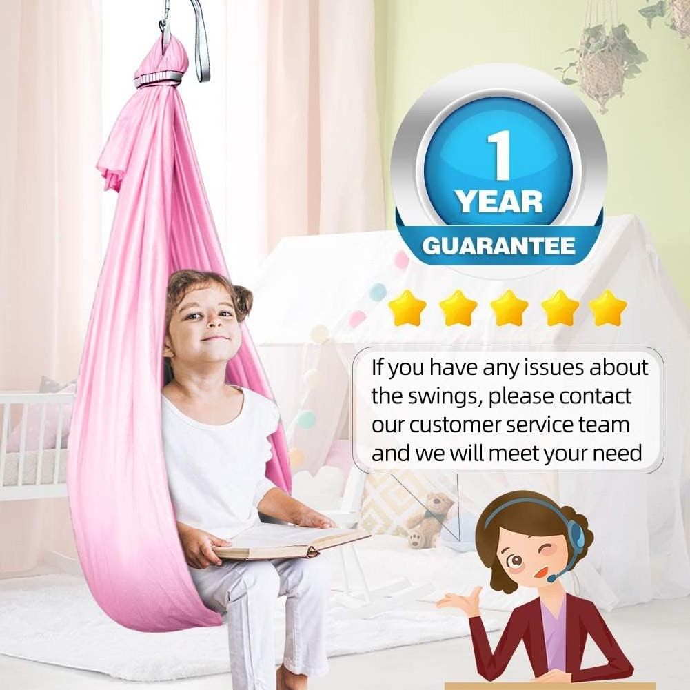 Children's Double Layer Sensory Swing  - Heavy-Duty Ceiling Hardware Included Therapy Swing for for Kids and Adults Up to 220 Lb