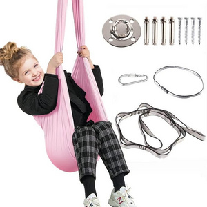 Children's Double Layer Sensory Swing  - Heavy-Duty Ceiling Hardware Included Therapy Swing for for Kids and Adults Up to 220 Lb