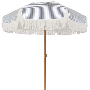 Outdoor Luxury Fringed Sea Beach Parasol Premium Uv Protection Boho Cotton Tassel Beach Umbrella