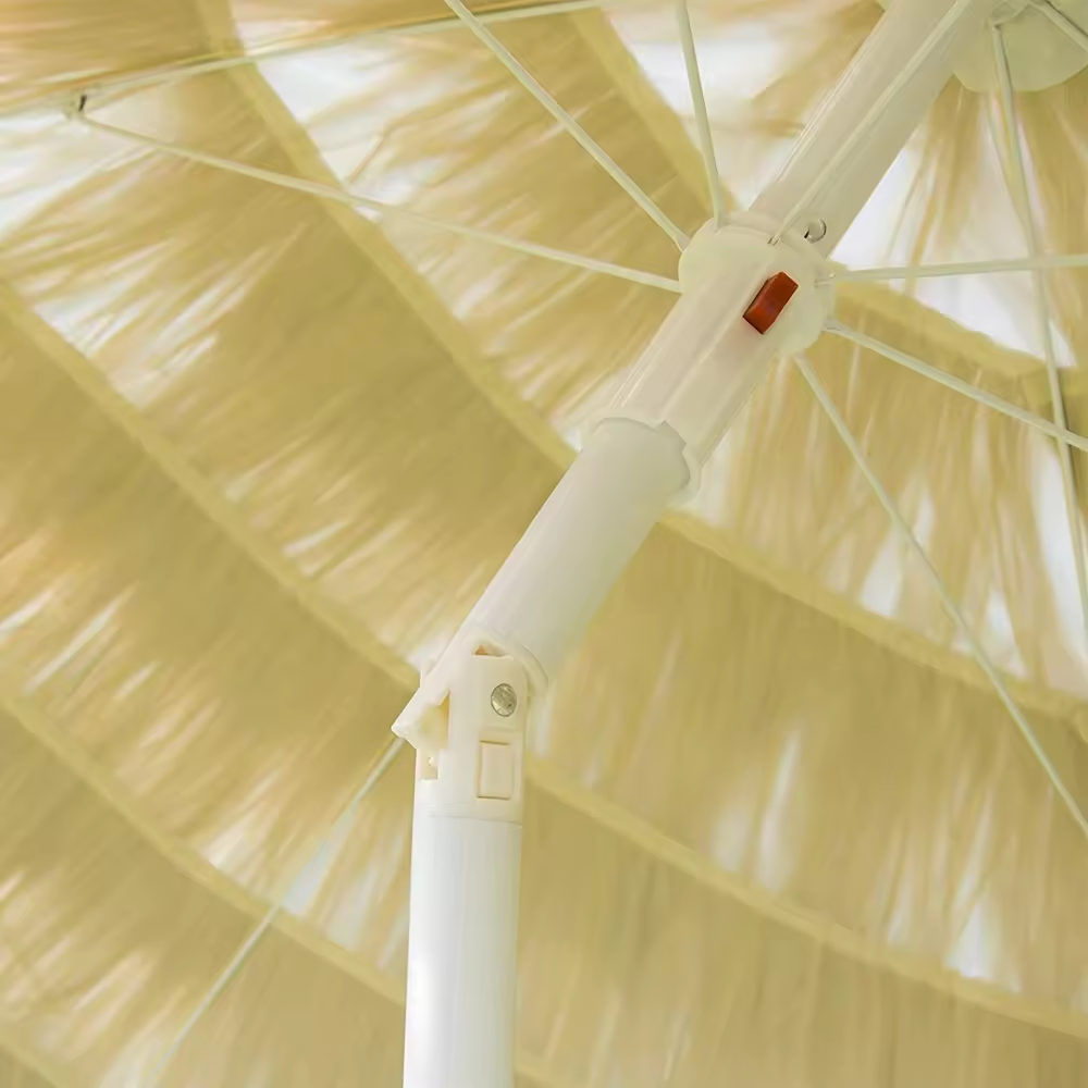 Wholesale 220cm Parasol Pool Waterproof Fabricated Palm Leaf Straw Umbrella Thatch Roofing Beach Umbrella