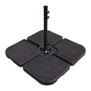 60 80KG 4PCS Square Water Umbrella Base With U Locking Cantilever Umbrella Stand Offset Patio Parasol Base