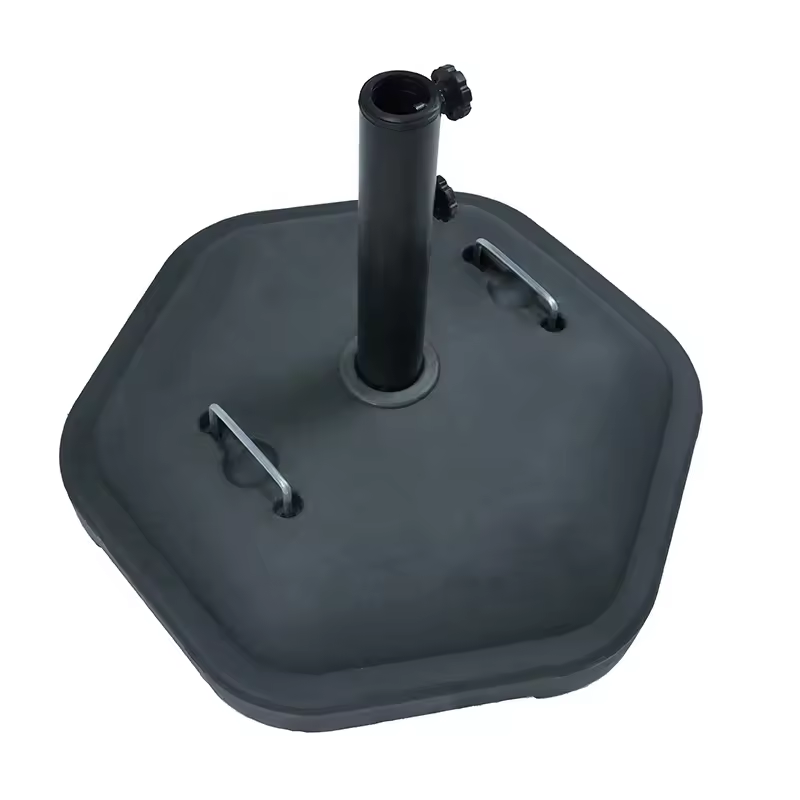 Black Heavy Duty Market Stand Outdoor Patio Wholesale Concrete Cement Sun Umbrella Base Durable Stand Base