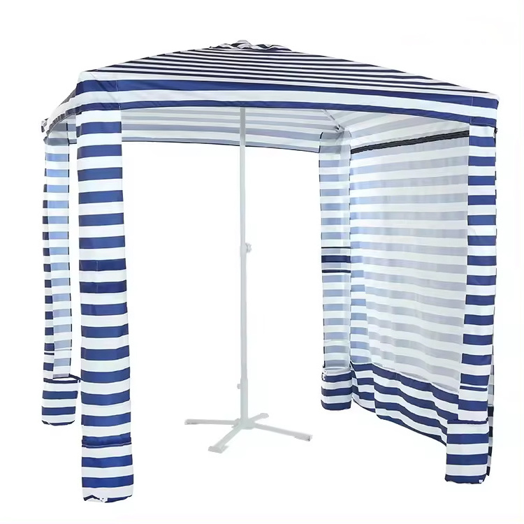 180G Polyester Beach Umbrella Outdoor Uv50+ Beach Tent Sun Shelter Pop Up Outdoor Cool Beach Umbrella Cabana