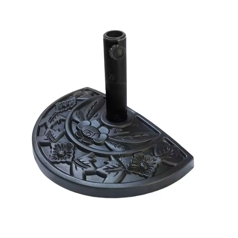 Pole 38mm 48mm Half Rose Pattern Umbrella Base Accessories Cement Bases Parasol Base for Garden