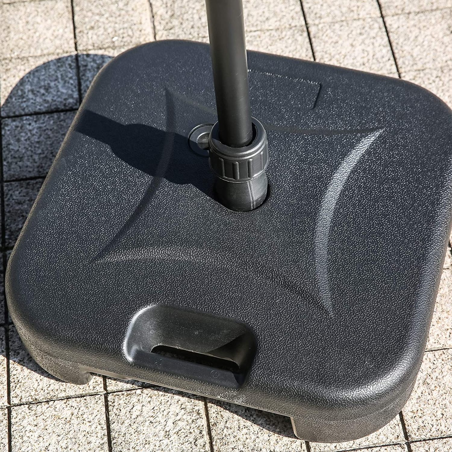 22L High Quality Customized Patio Black PE Umbrella Base Filled With Water Or Sand Umbrella Stand