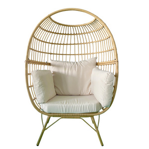 Outdoor furniture single woven rattan egg chair indoor balcony household KD leisure chair garden sets patio furniture