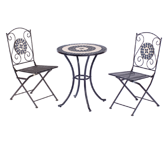 Simple innovative products 3 pcs terra cotta folding bistro set of garden set