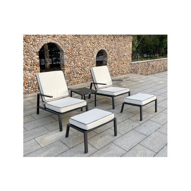 outdoor metal bistro Steel 5pcs chatting set coffee dining leisure home hotel swimming pool patio garden furniture