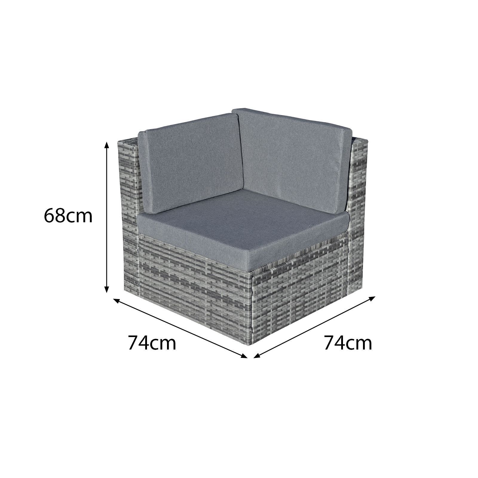 luxury garden furniture Rattan 5 Seat Corner Lounge Set in Grey outdoor restaurant sofa set patio conversation set