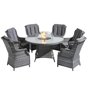 Steel Outdoor Round Fire Pits Garden Patio Outdoor Furniture Sofa Set Rattan Furniture