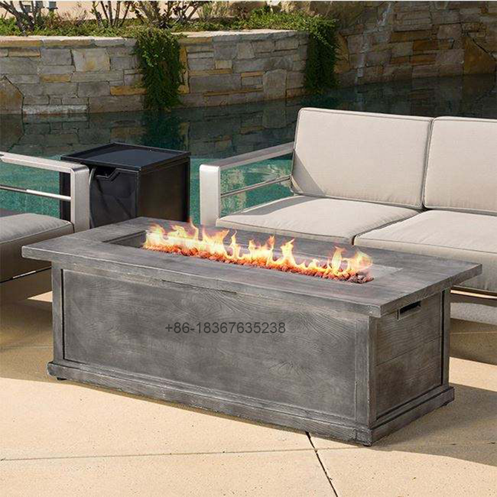 creative luxury garden outdoor furniture full aluminum fire pit table 4 pieces conversation sofa set