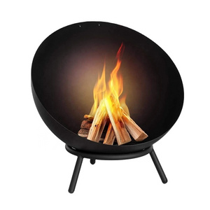 Outdoor Steel Blazing Sphere Wood Burning Patio Heater Garden Fire Pit Open Side Fire Pit Ball for Camping or Backyard