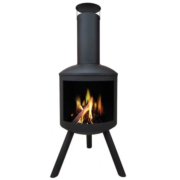 Outdoor steel heating stove garden courtyard furnace with chimney