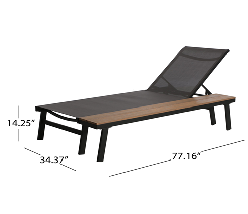 hot sales aluminium chaise lounge outdoor HDPE wood side table pool lounge chair sun lounger chair