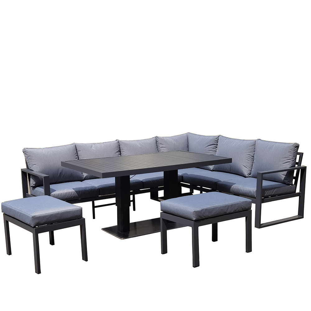 luxury outdooraluminum 3pcs rope bistro set for hotel leisure home  dining coffee table and chairs garden patio furniture