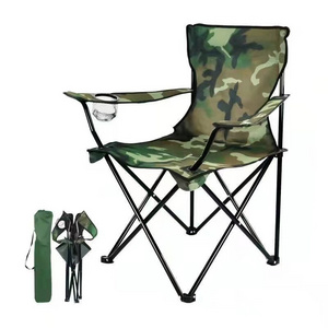 Portable folding chair lightweight cheap camping chair beach fishing folding chair with cup holder and carry bag