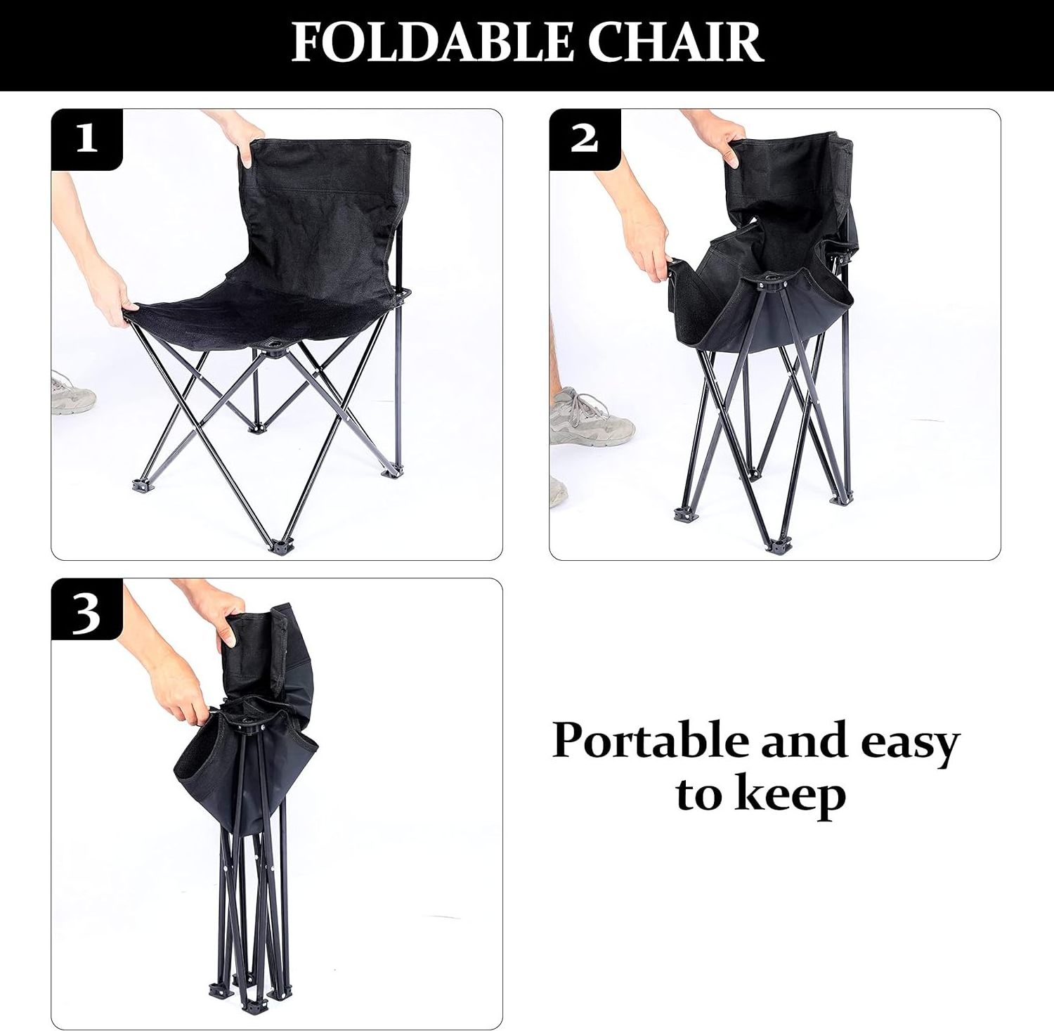 foldable camping chairs with Cupholder for Sporting Events portable folding chair cup holder outdoor seater zipper bag