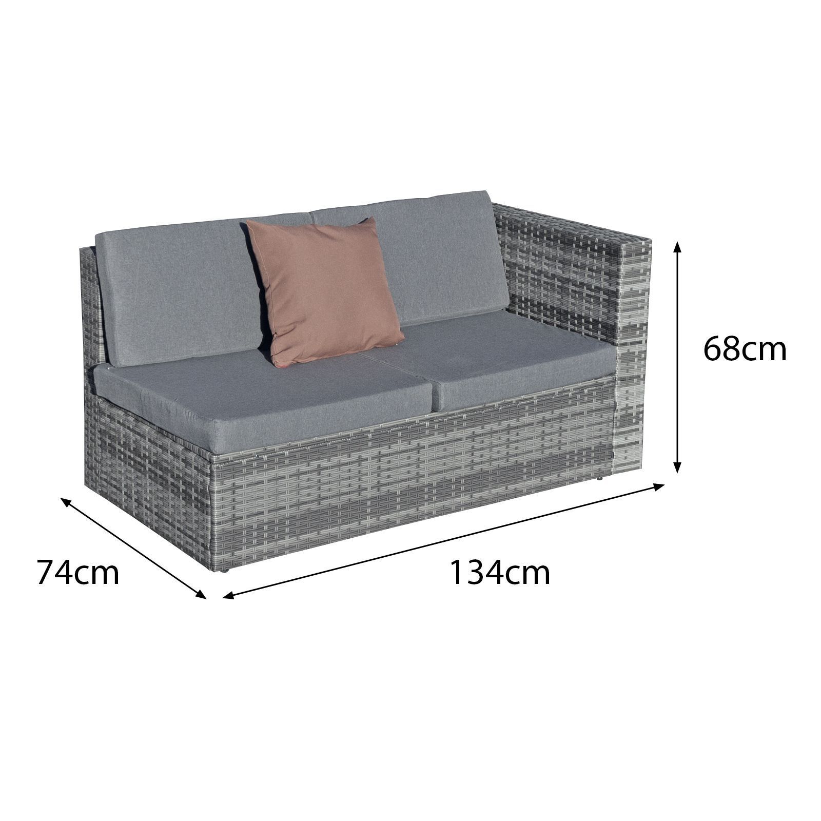 luxury garden furniture Rattan 5 Seat Corner Lounge Set in Grey outdoor restaurant sofa set patio conversation set