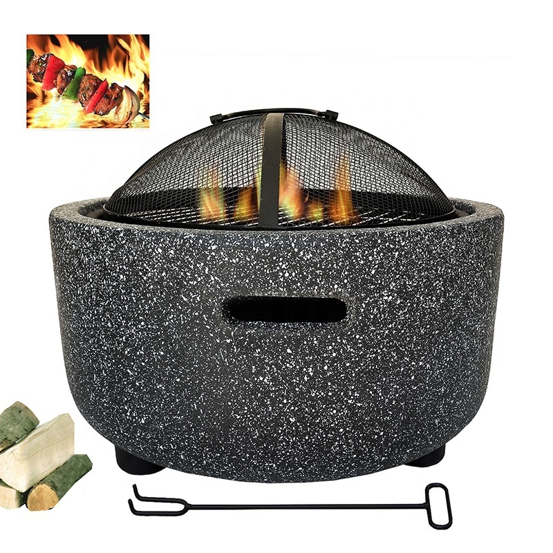 MGO Bohemian outdoor garden fire pit wood burning stove fire bowl portable camping fire pit