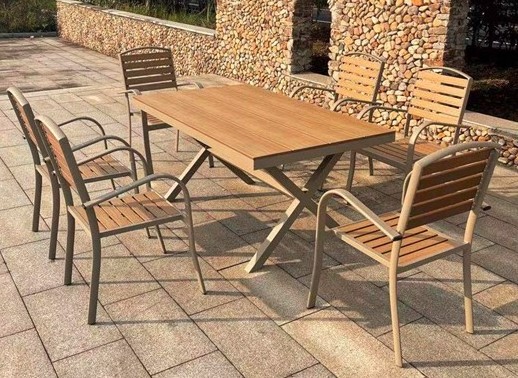 luxury high quality 5 pcs aluminum outdoor garden dinning set garden sets 1 table and 4 chairs KD struciton leisure furniture