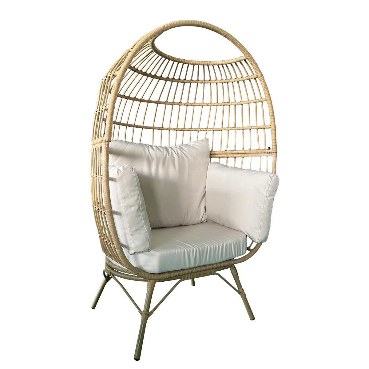 Outdoor furniture single woven rattan egg chair indoor balcony household KD leisure chair garden sets patio furniture