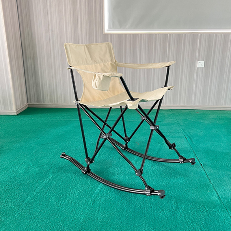 White Rocking Chair Outdoor Folding Camping reclining camping chairs portable  picnic chair foldable light