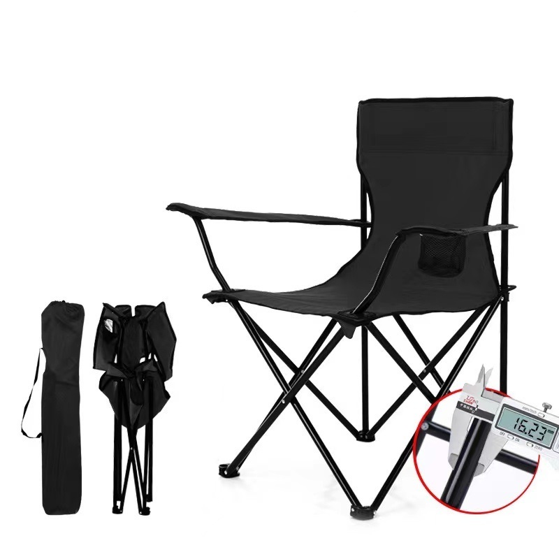 Portable folding chair lightweight cheap camping chair beach fishing folding chair with cup holder and carry bag