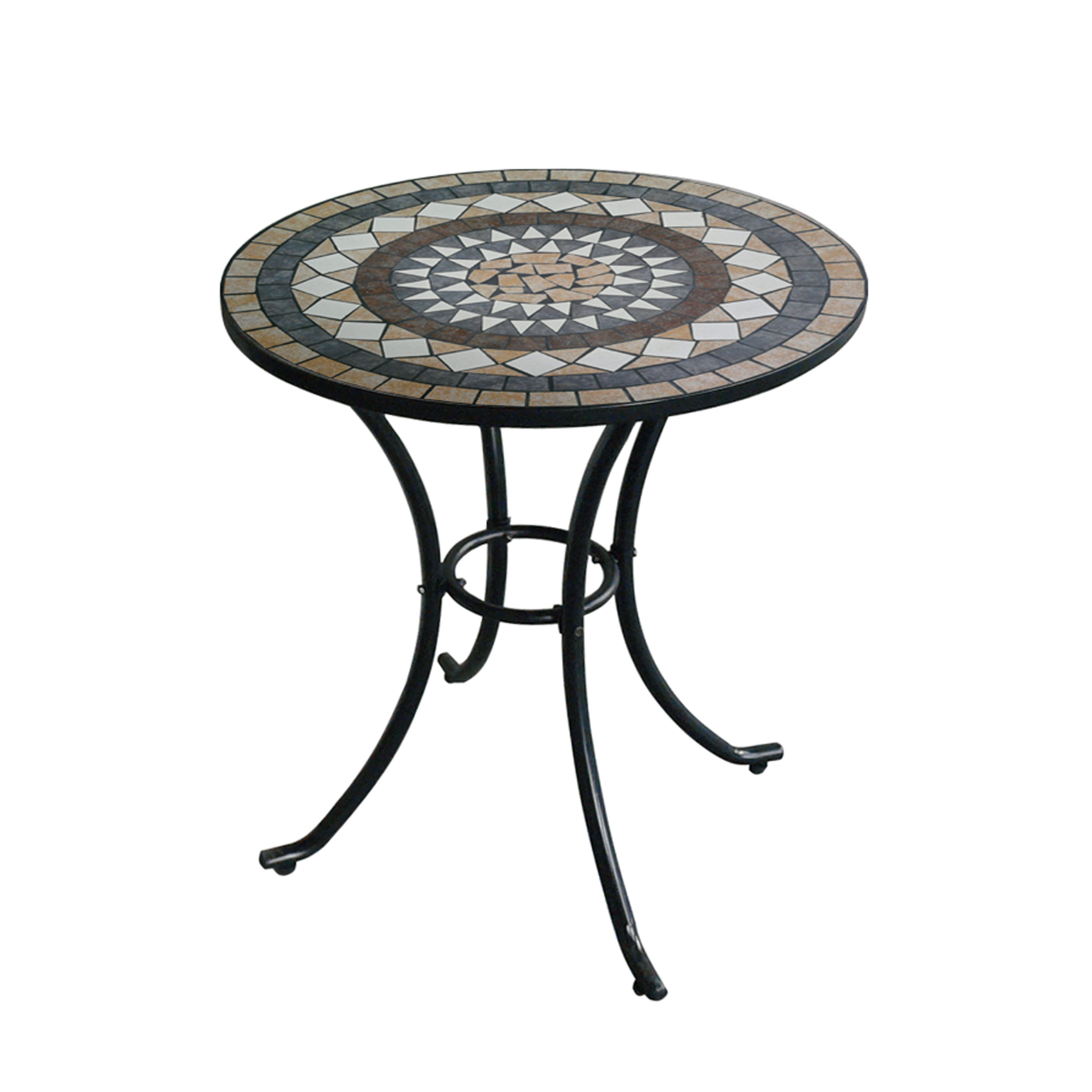 Dia 60cm metal round mosaic top outdoor and indoor garden side table