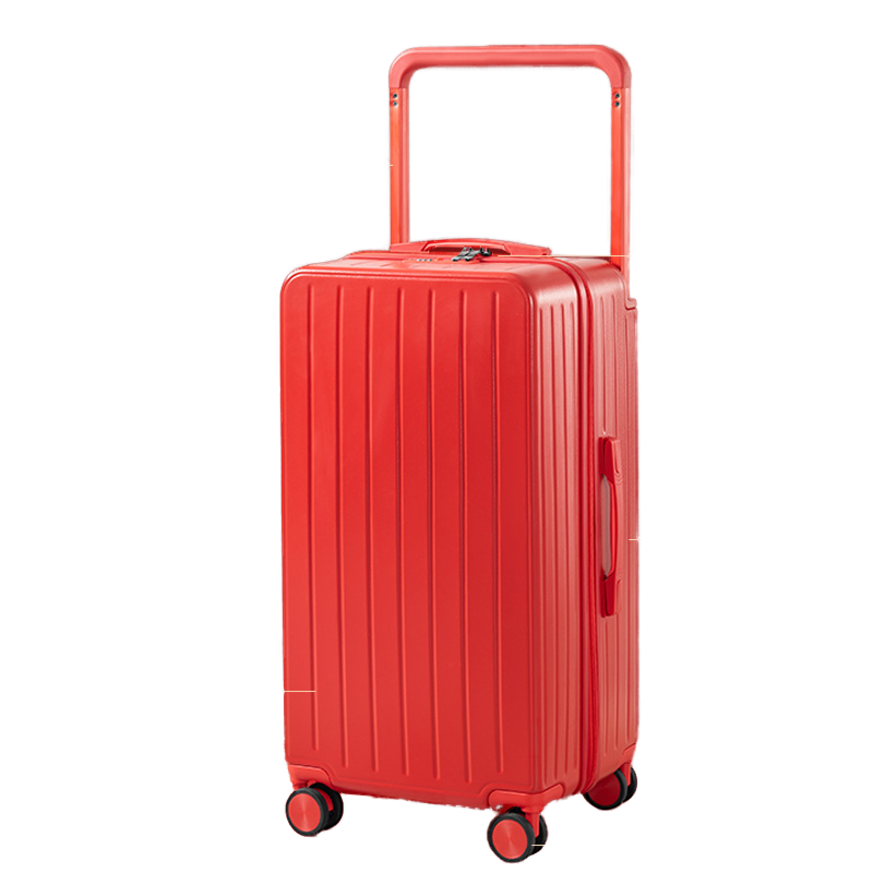 China Red Trolley Suitcase with 360-Degree Wheels Carry-On Luggage for Travel