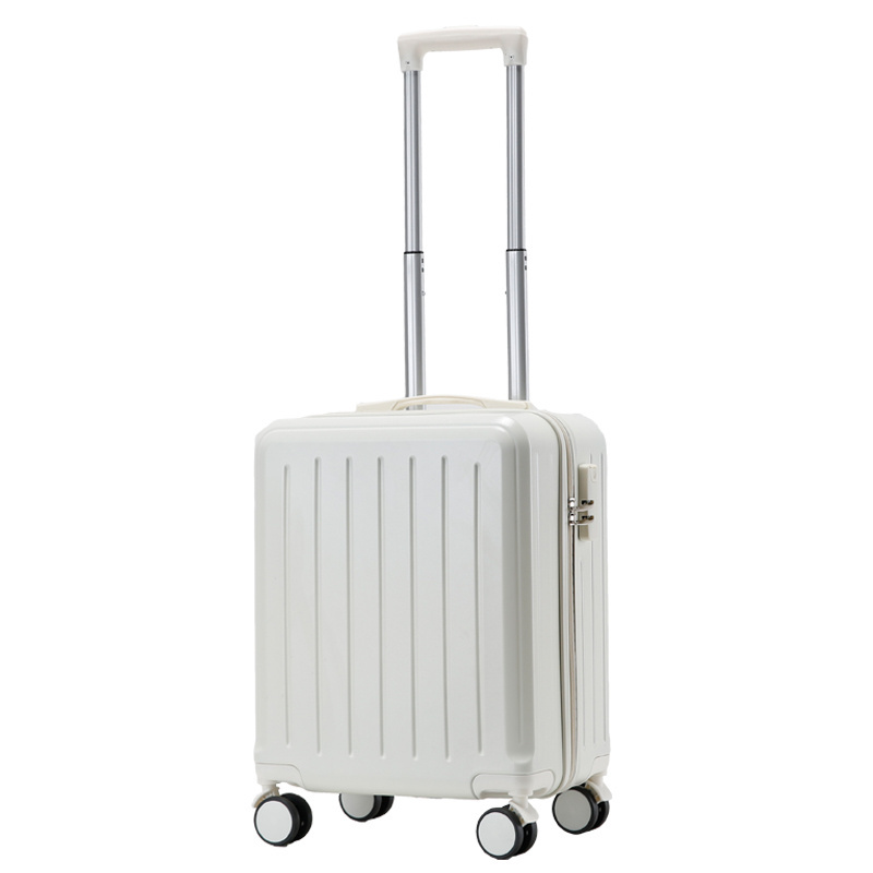 Unisex Travel Luggage Trolley PU Mini Suitcase with Spinner Caster Carry on Cabin Luggage Bags Cases